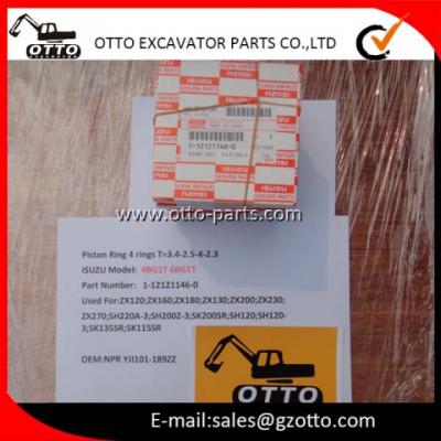 1121211460 1-12121146-0 ZX200 6BG1T Piston Ring 4 rings T=3.4-2