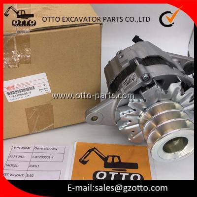 ISUZU ZX650-3 6WG1 Generator Assy 1-81200603-4 1-81200-603-4 1812006034 181200-6034 MITSUBISHI 24V