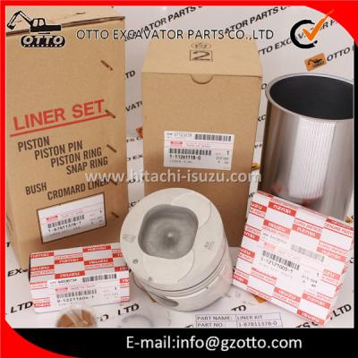 ISUZU 6BD1T Liner Set 1-87811378-1 1-11261118-0 5-12121005-1 9-12211604-1